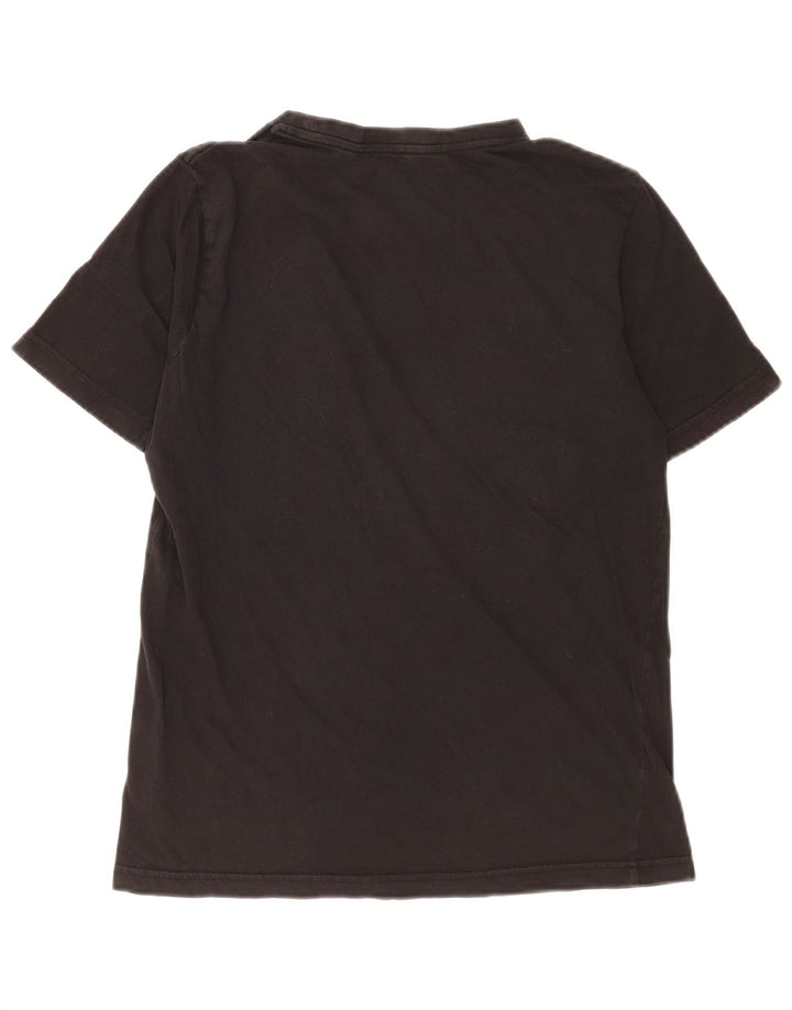 Puma Mens Graphic T-Shirt Top Pequeno Algodão Preto