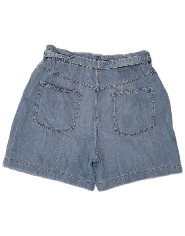 Shorts jeans feminino de cintura alta Tommy Hilfiger XL W36 azul Lyocell