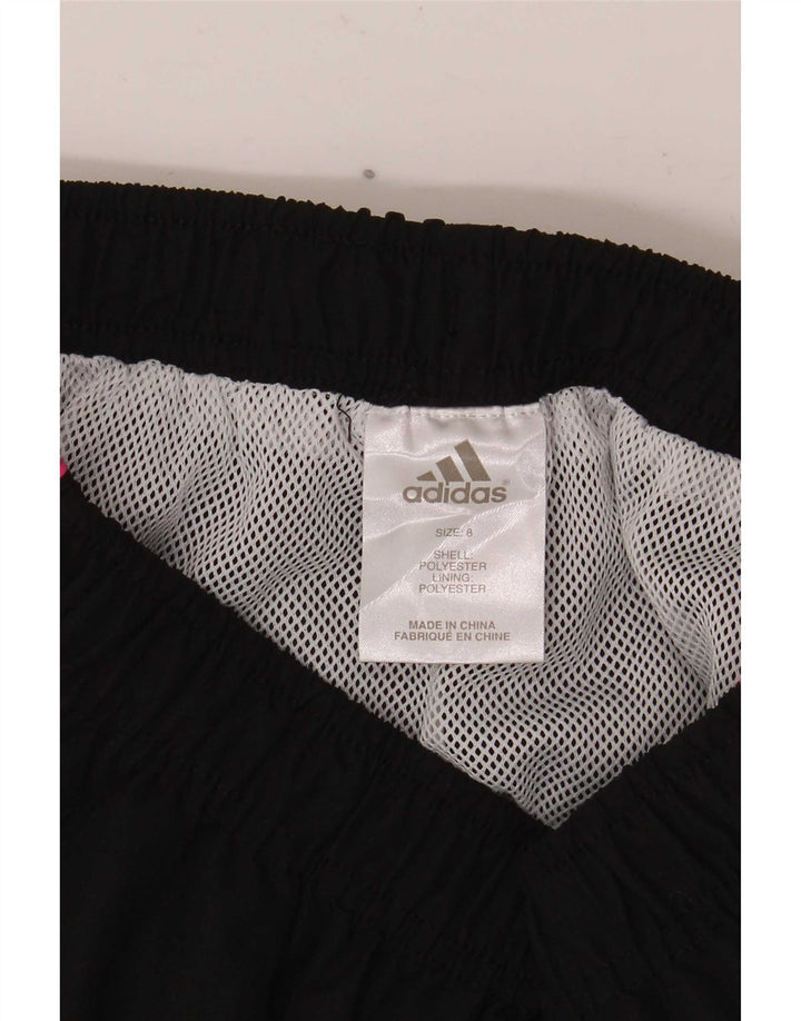 Shorts esportivos femininos Adidas UK 8 pequeno W24 poliéster preto