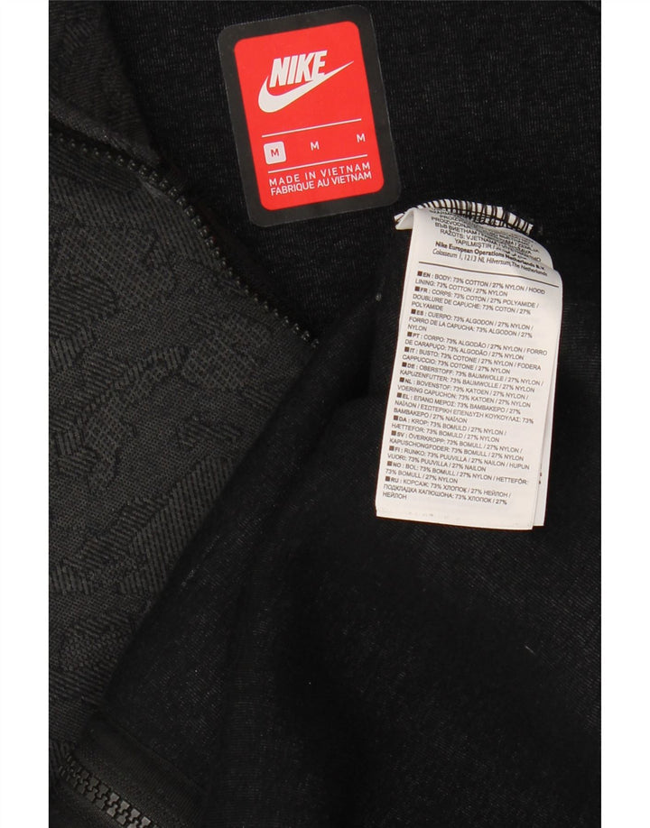 Suéter masculino Nike com capuz e zíper, algodão camuflado cinza médio