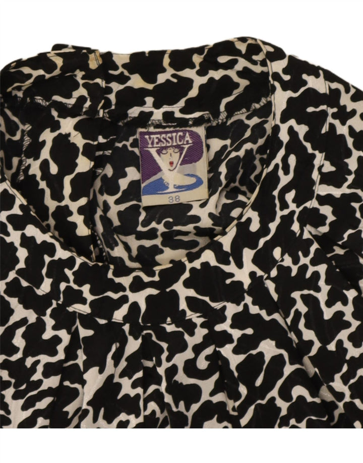 Blusa cropped feminina Yessica EU 38 médio preto estampa animal poliéster