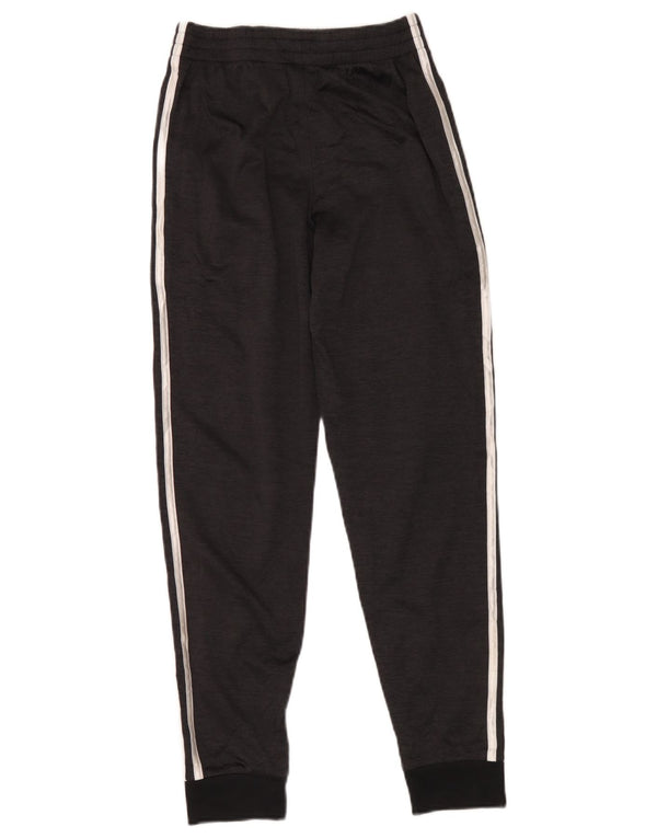 Adidas meninos calças de treino joggers 12-13 anos grande poliéster preto