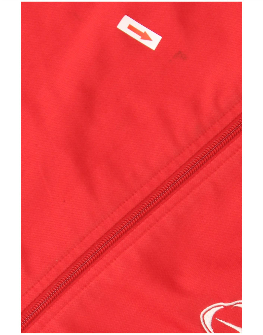 Nike Mens Tracksuit Top Jacket UK 35/37 Pequeno Colorblock Vermelho Poliéster