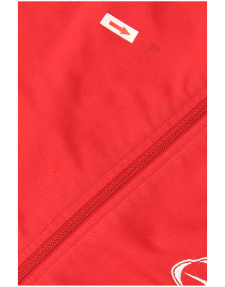 Nike Mens Tracksuit Top Jacket UK 35/37 Pequeno Colorblock Vermelho Poliéster
