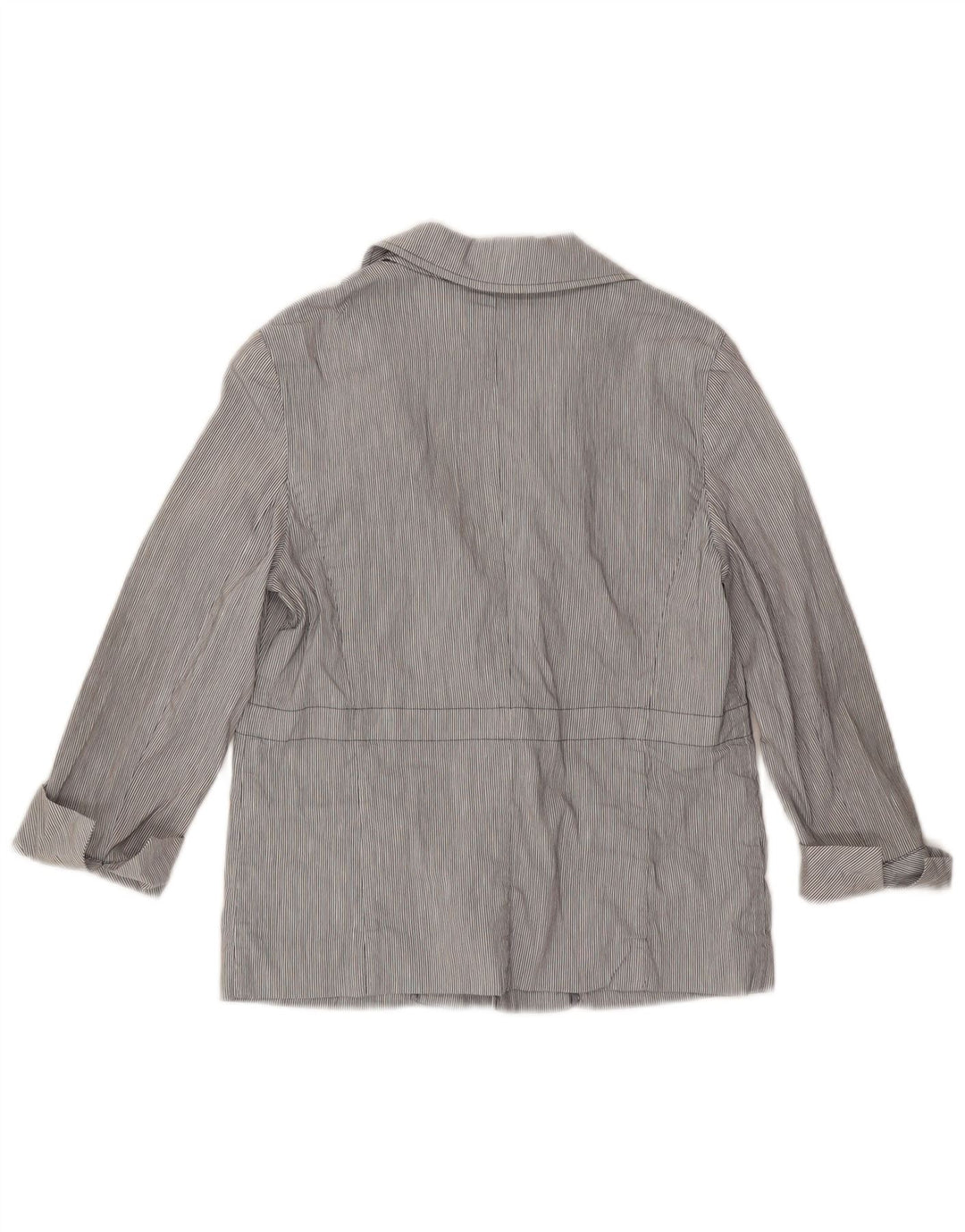 Jaqueta blazer feminina manga 3/4 da Max & Co. Reino Unido 8 riscas azuis pequenas