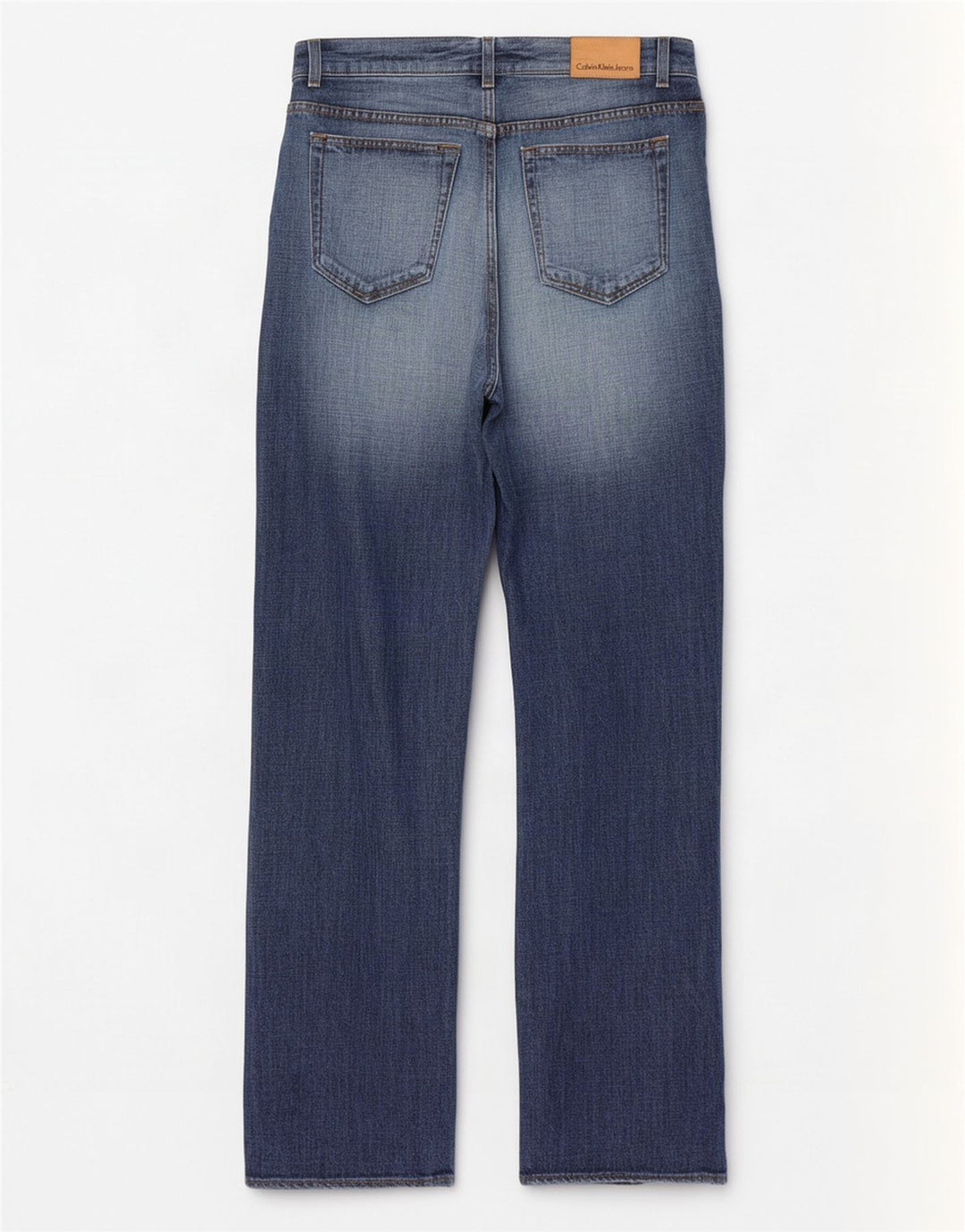 Calça jeans reta masculina Calvin Klein W33 L34 azul algodão