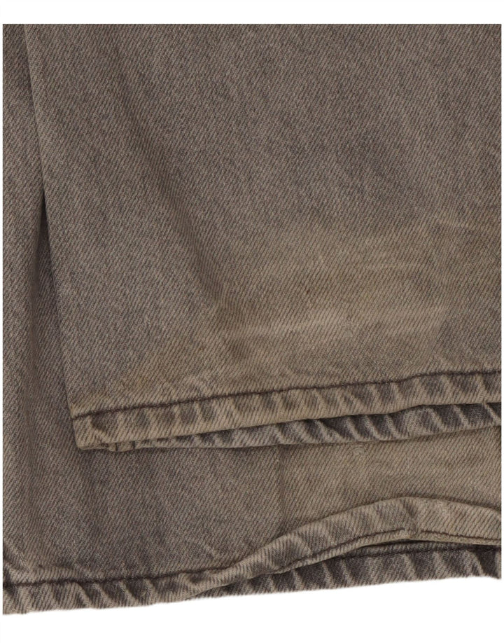 Calça jeans feminina Zara de perna larga EU 38 médio W28 L33 algodão cinza