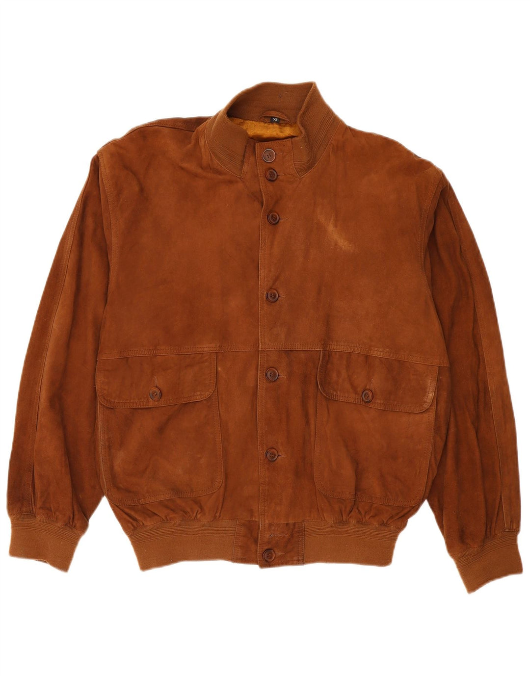 Jaqueta bomber masculina de camurça MASTERPELLE IT 52 XL couro marrom