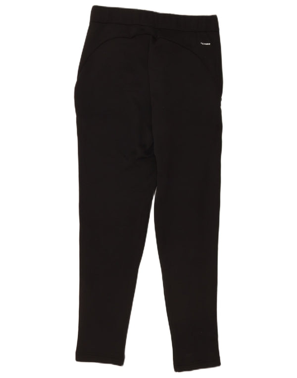 Calças de treino femininas Adidas UK 4/6 XS poliéster preto
