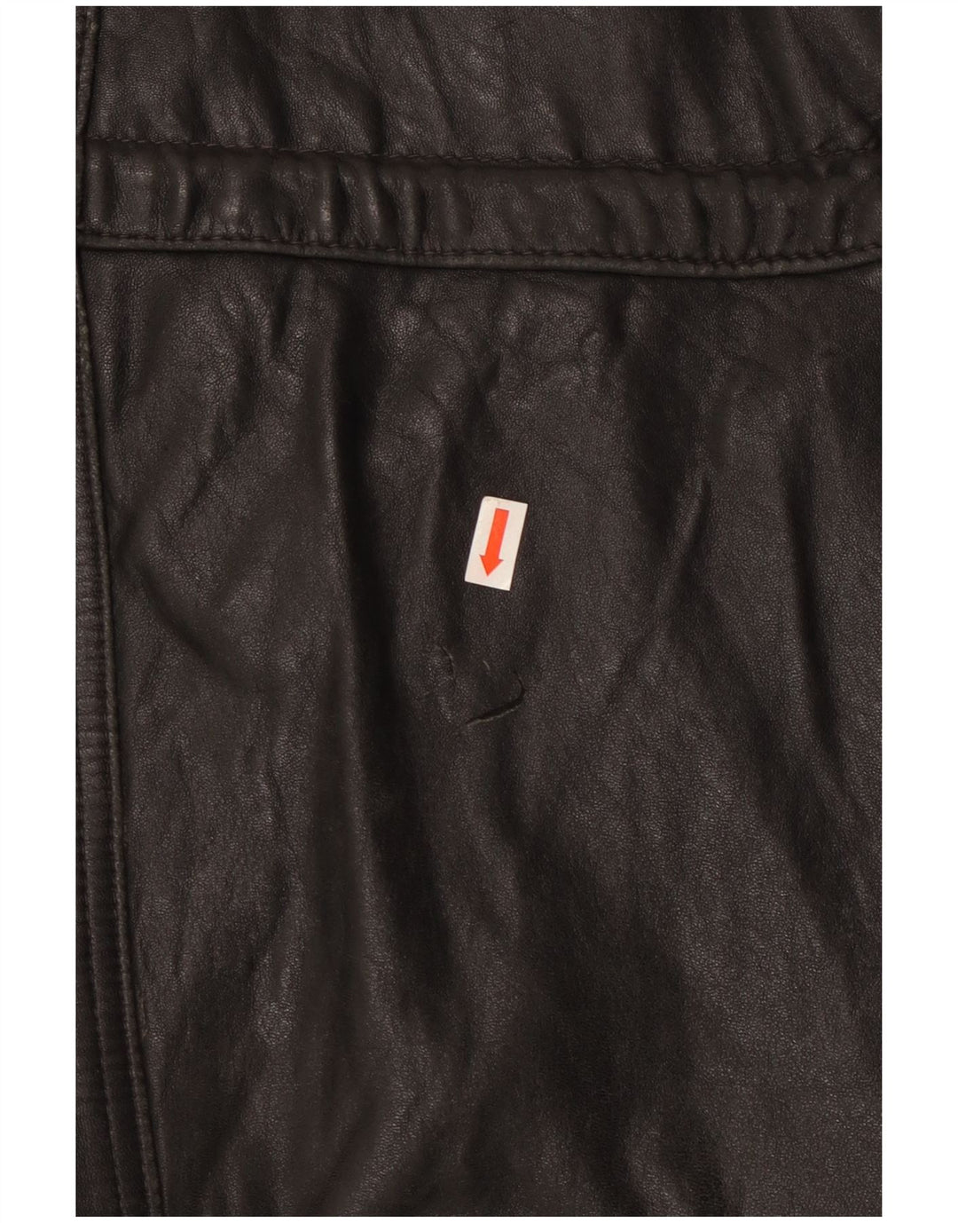 Jaqueta de couro masculina vintage UK 44 2XL couro preto