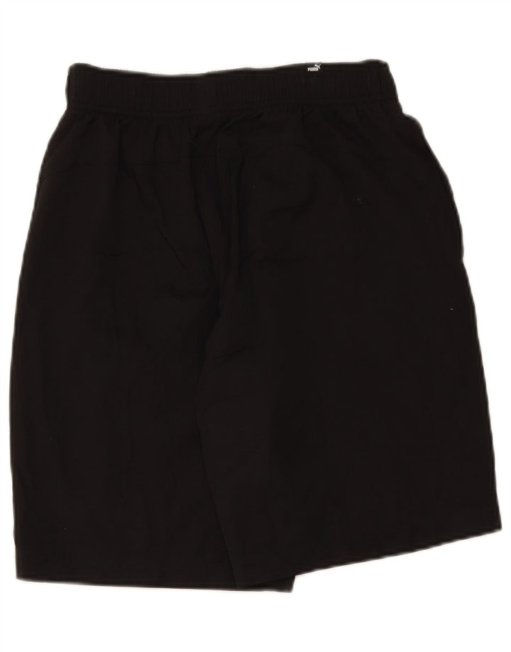 Shorts esportivos gráficos masculinos Puma médio preto poliéster