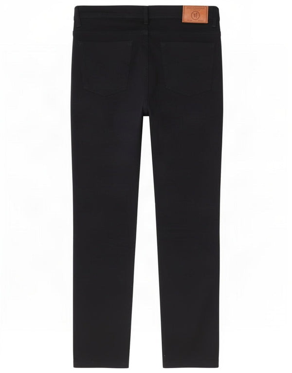 Trussardi Womens Slim Casual Trousers W32 L27 Navy Blue Cotton