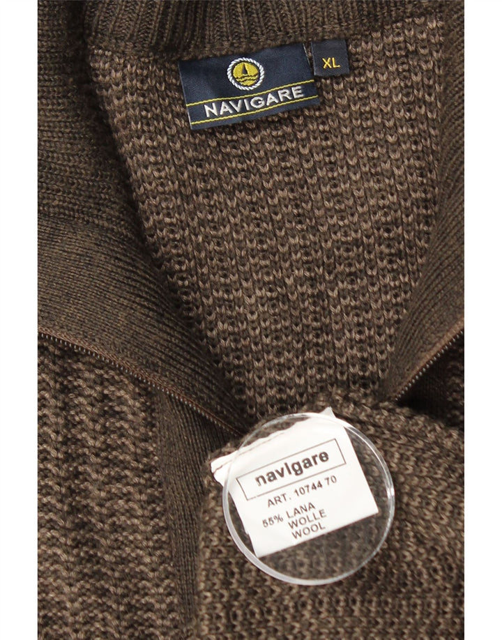 Suéter cardigã masculino NAVIGARE XL lã cinza