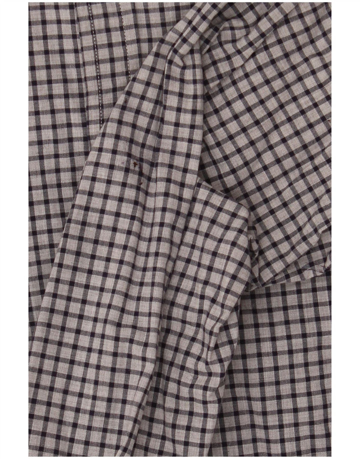 Camisa masculina Tommy Hilfiger Slim Fit cinza médio algodão guingão