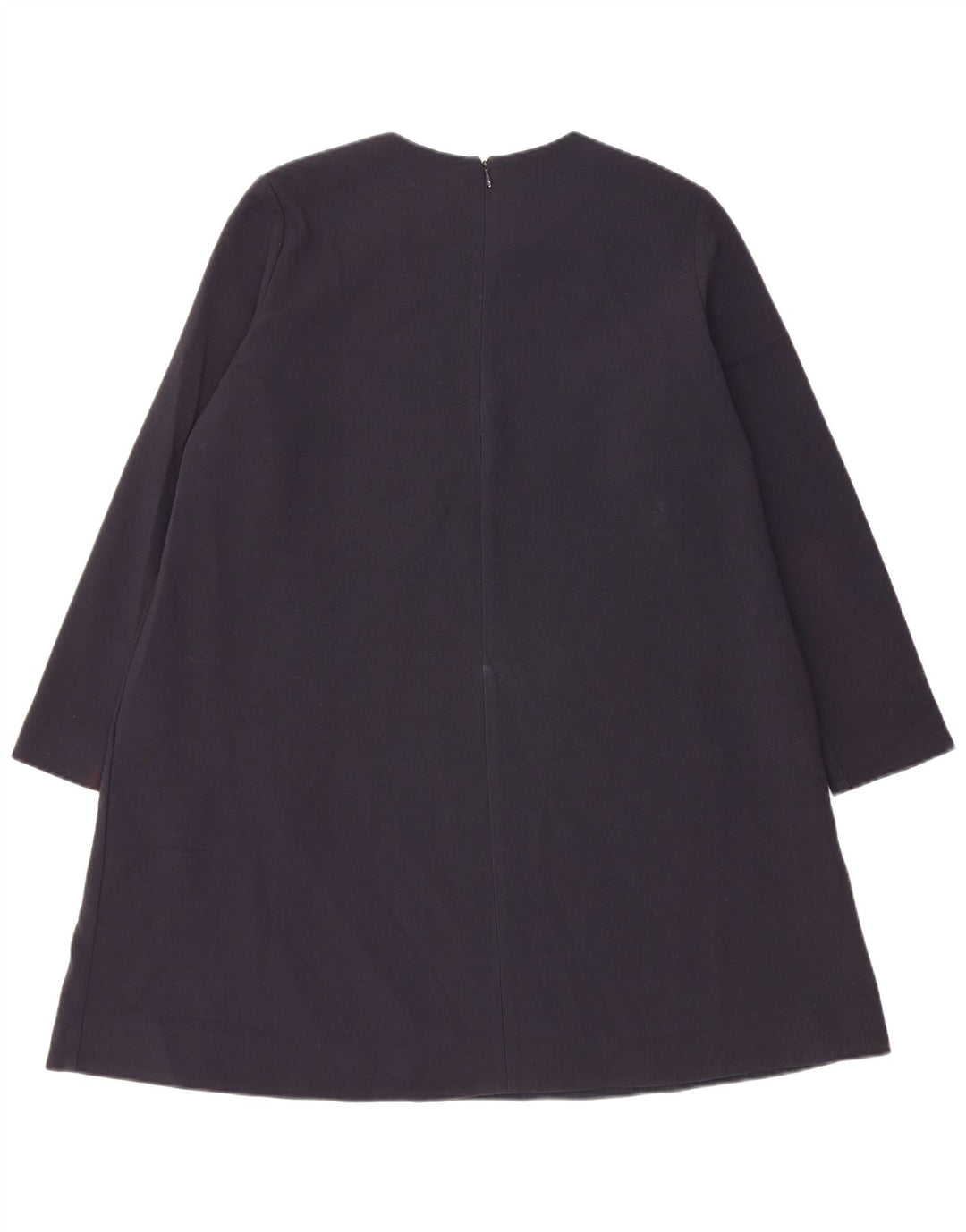 Vestido feminino Cos manga comprida evasê UE 38 médio azul marinho poliéster