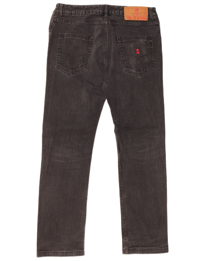 Uniforme masculino jeans reto W34 L30 algodão cinza