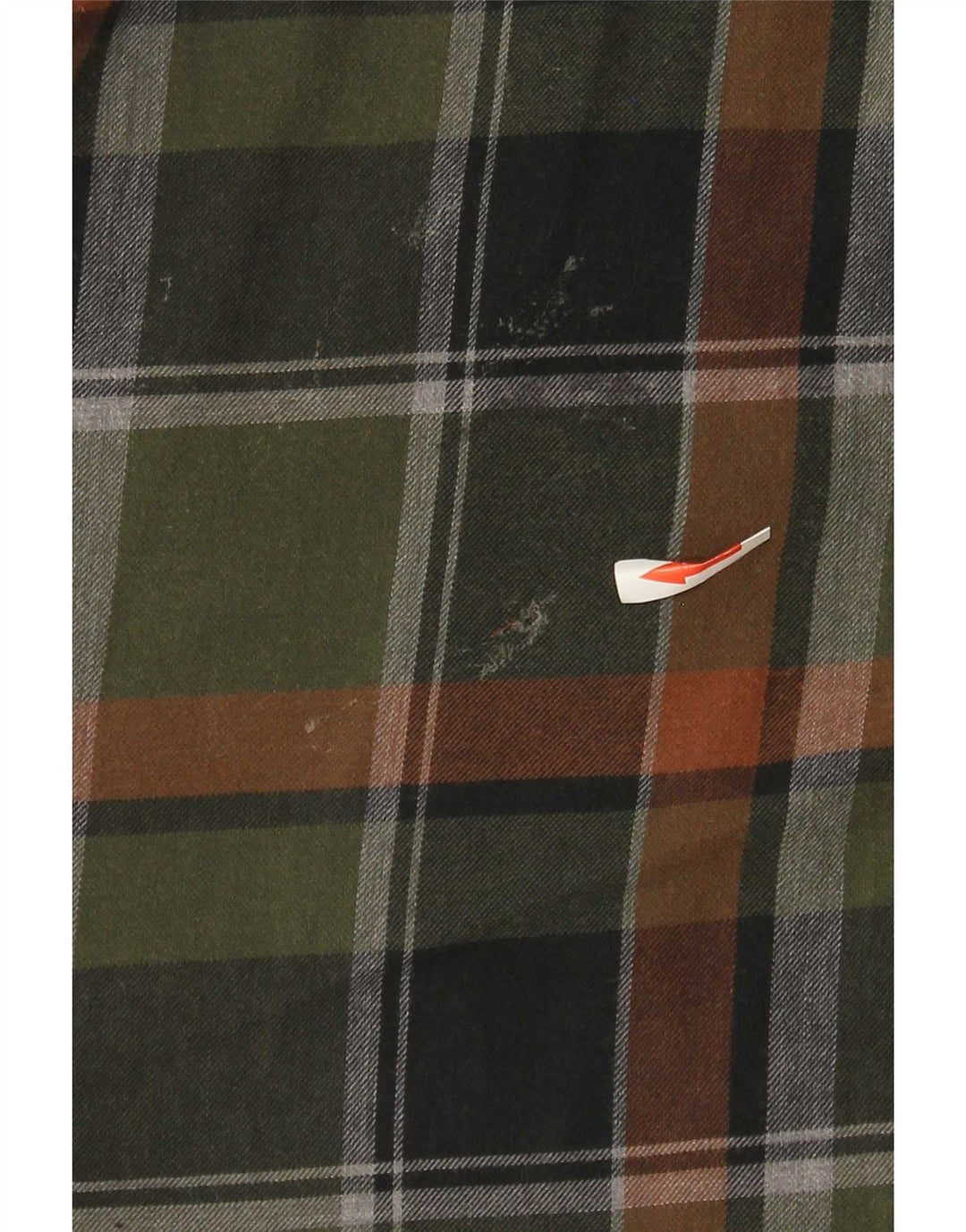 Camisa masculina de flanela com ajuste padrão Gap, algodão xadrez verde grande