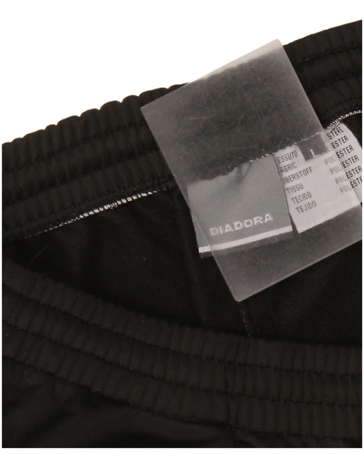Calça de treino masculina Diadora grande poliéster preto