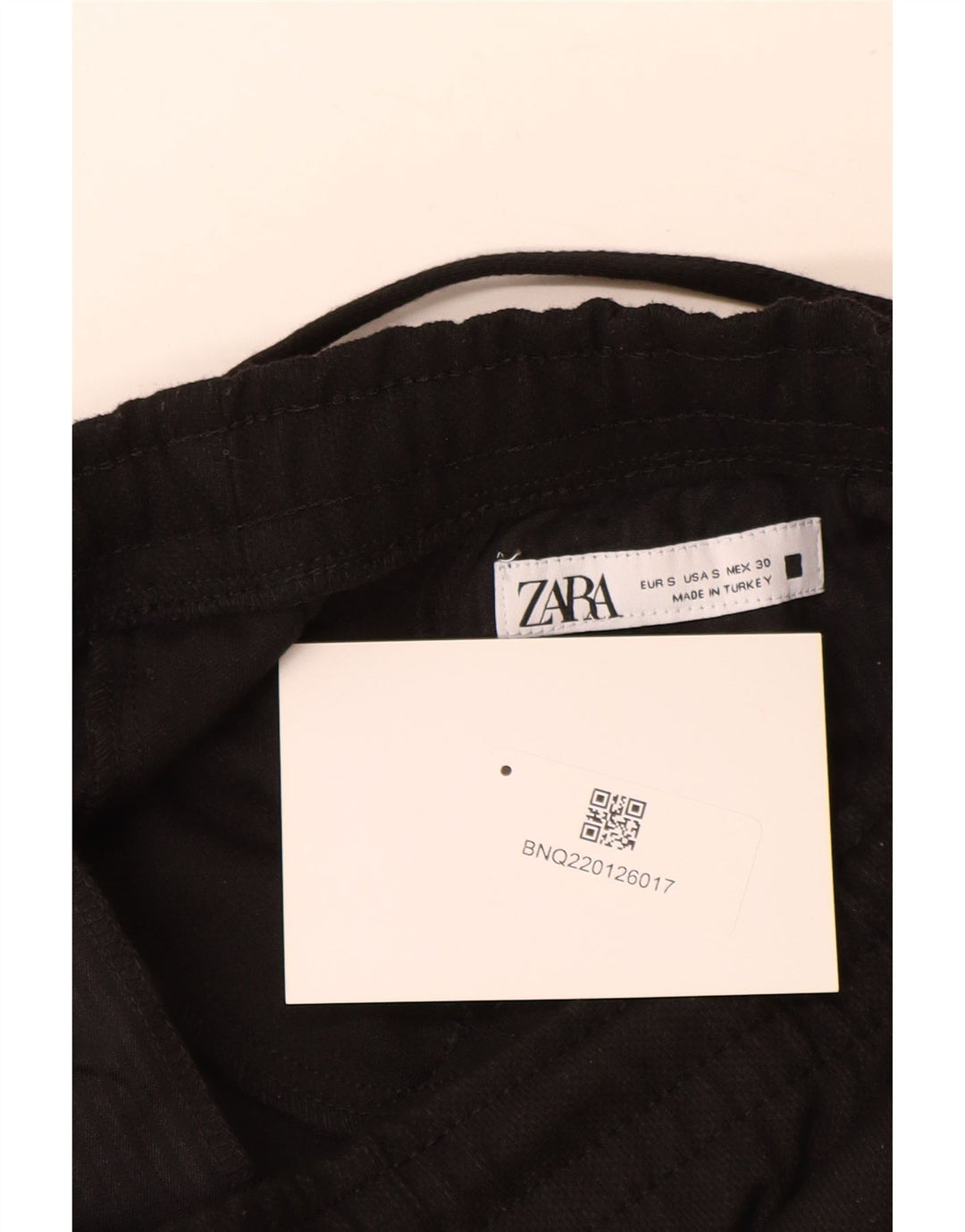Zara Calça masculina de treino pequena preta poliéster