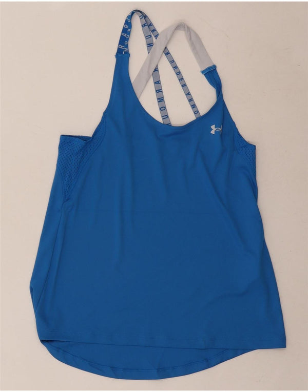 Under Armour Womens Heat Gear Loose Fit Halter Top Reino Unido 12 Médio Azul