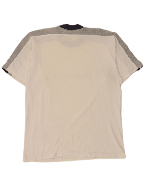 Camiseta masculina estampada Champion grande algodão colorido branco