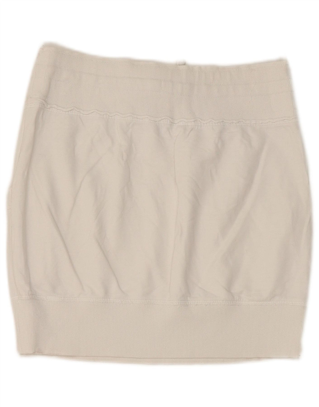 Mini saia feminina Benetton UK 12 médio branco