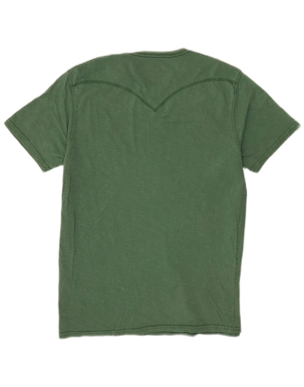 Camiseta masculina Levi's Top de algodão manchado verde médio