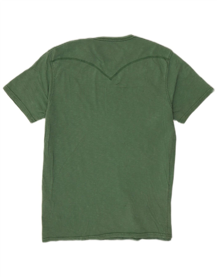 Camiseta masculina Levi's Top de algodão manchado verde médio
