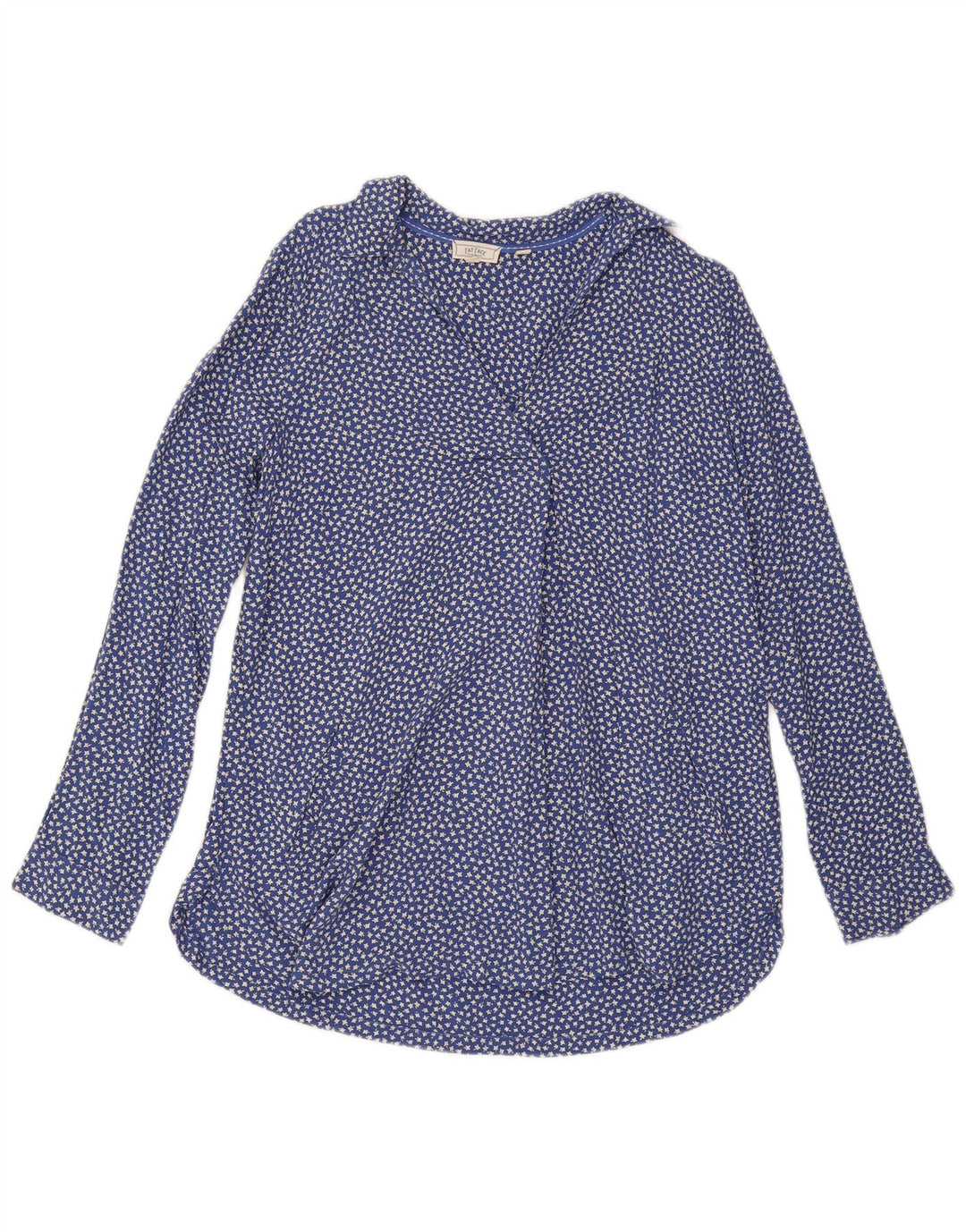 Pulôver feminino Fat Face UK 12 viscose floral azul médio