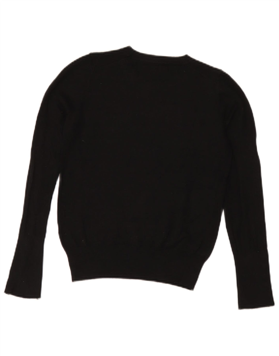 Zara Suéter feminino com gola redonda e gola redonda, preto pequeno, 10