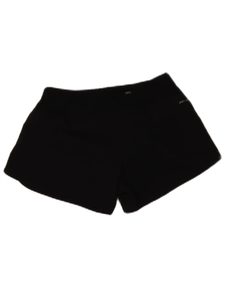 Nike Womens Dri Fit Sport Shorts UK 10 Pequeno Poliéster Preto
