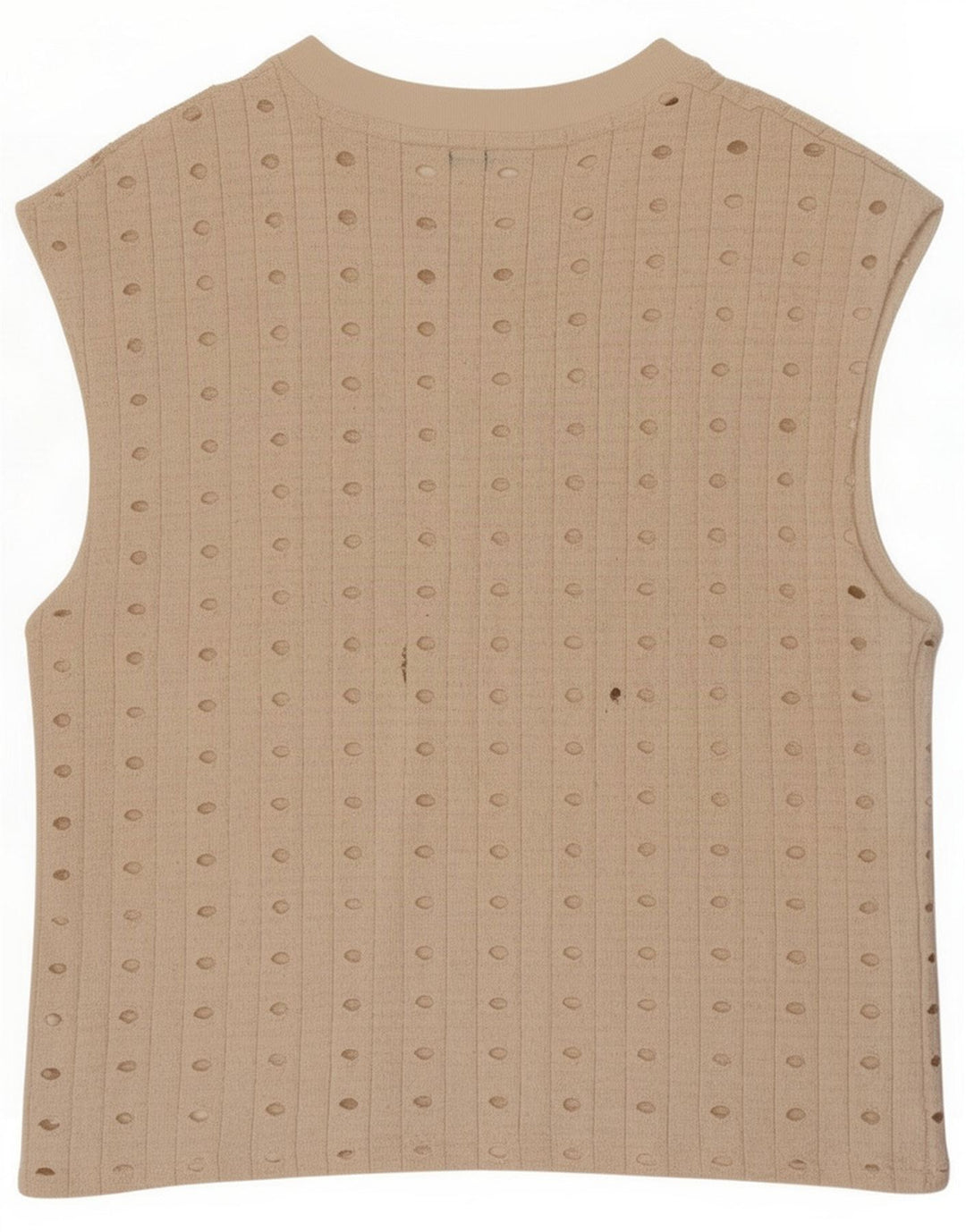 Zara Womens Vest Top UK 14 Poliéster bege médio