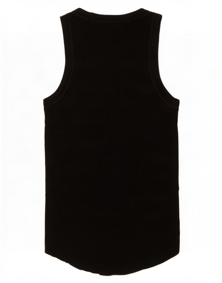Colete feminino Zara UK 12 médio preto viscose