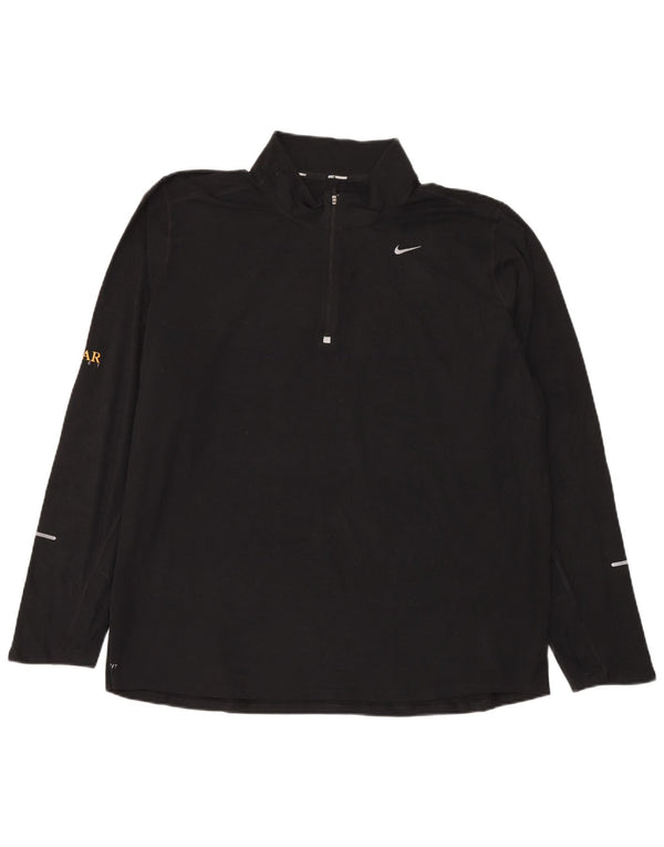 Pulôver masculino Nike Dri Fit com zíper e gola alta 2XL poliéster preto