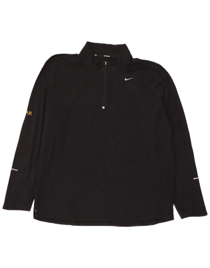 Pulôver masculino Nike Dri Fit com zíper e gola alta 2XL poliéster preto