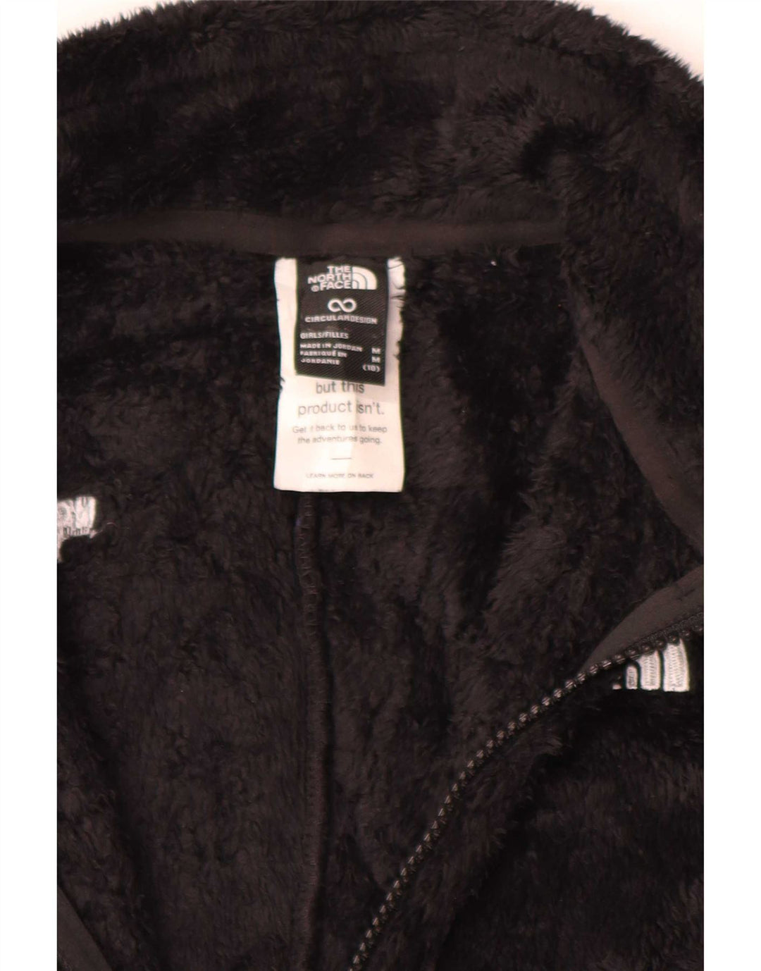 Jaqueta de lã The North Face para meninas 9-10 anos médio preto poliéster