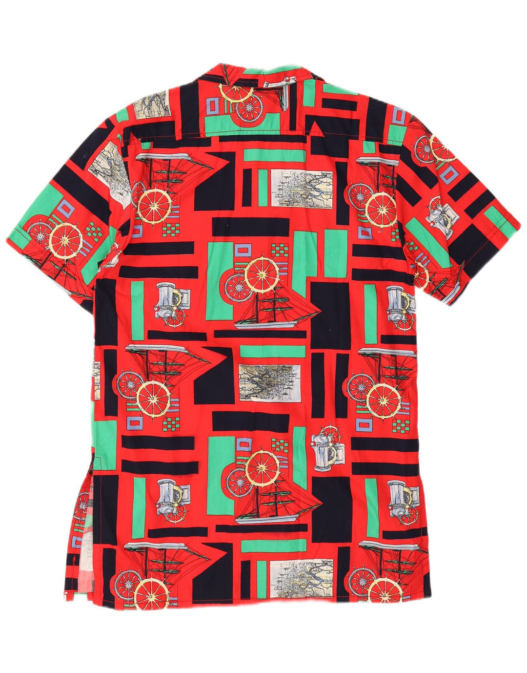 Vestido feminino Confezioni Di Lusso com camisa gráfica UK 12 patchwork vermelho médio