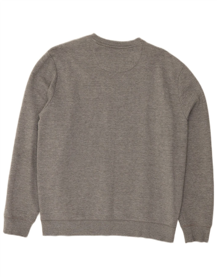 CALVIN KLEIN moletom masculino jumper grande cinza algodão clássico
