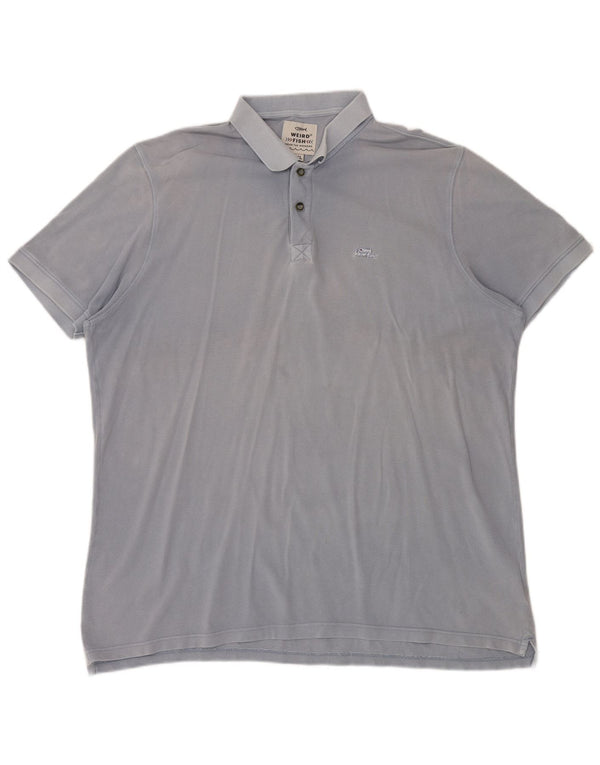 Camisa polo masculina Weird Fish 2XL algodão azul