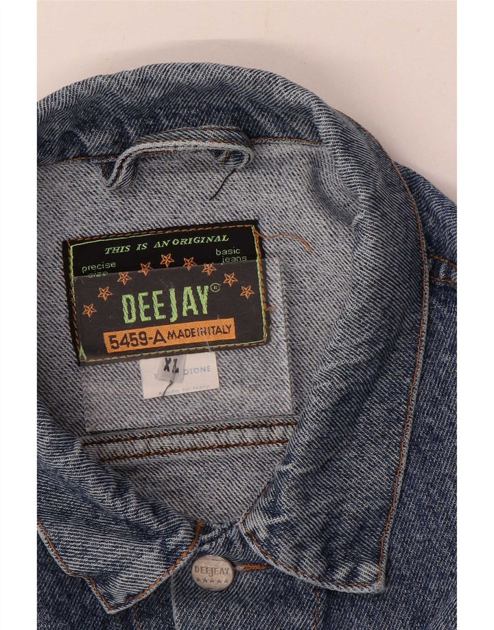 Jaqueta jeans masculina vintage UK 42 XL algodão azul