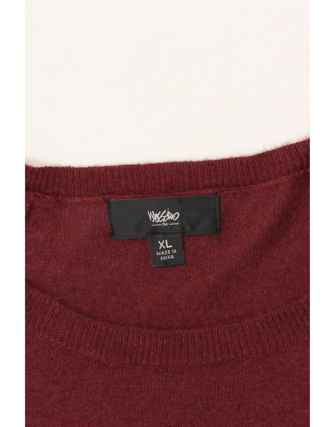 MOSSIMO Womens Boat Neck Jumper Sweater UK 18 XL Maroon Nylon Vintage Mossimo and Second-Hand Mossimo from Messina Hembry 