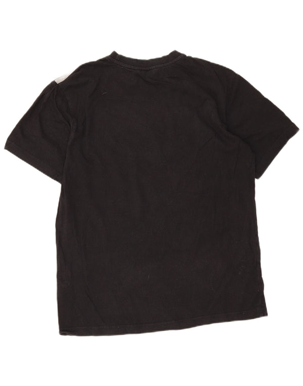 Fila Mens Graphic T-Shirt Top Médio Algodão Preto