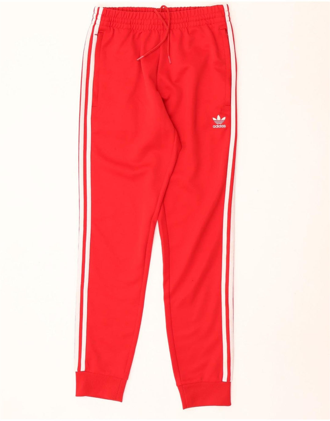 Adidas Mens Treino Calças Joggers Pequeno Poliéster Vermelho