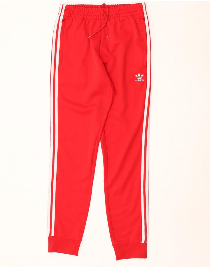 Adidas Mens Treino Calças Joggers Pequeno Poliéster Vermelho