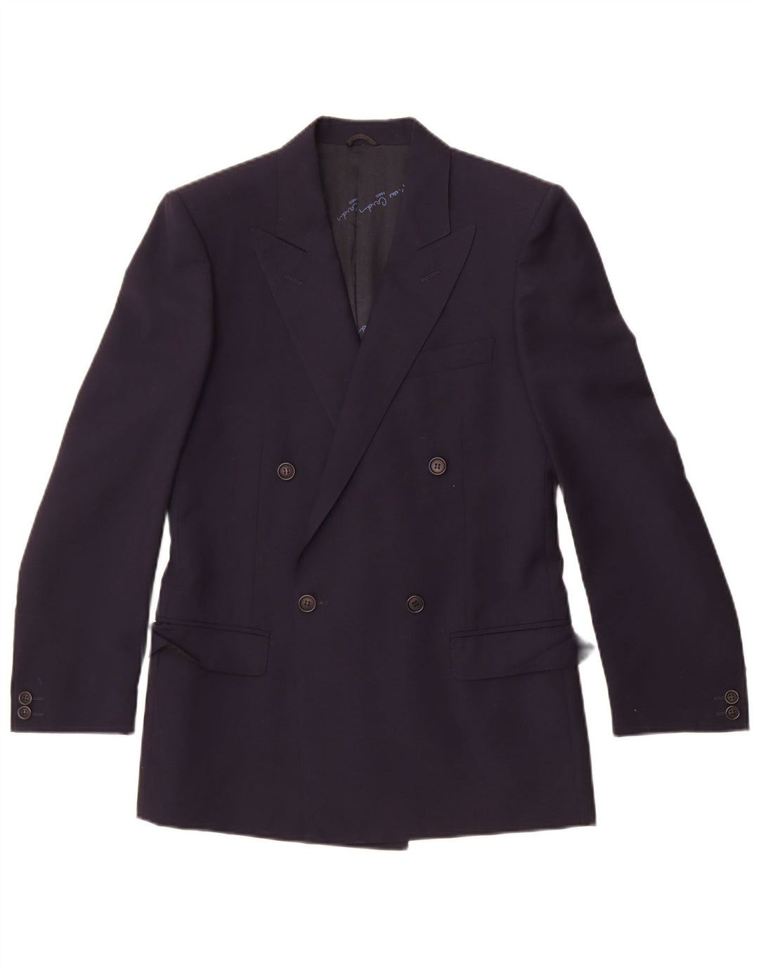 Jaqueta blazer masculina Pierre Cardin com peito duplo Reino Unido 36 pequena azul marinho