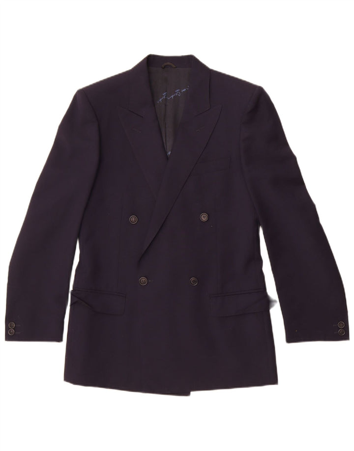 Jaqueta blazer masculina Pierre Cardin com peito duplo Reino Unido 36 pequena azul marinho