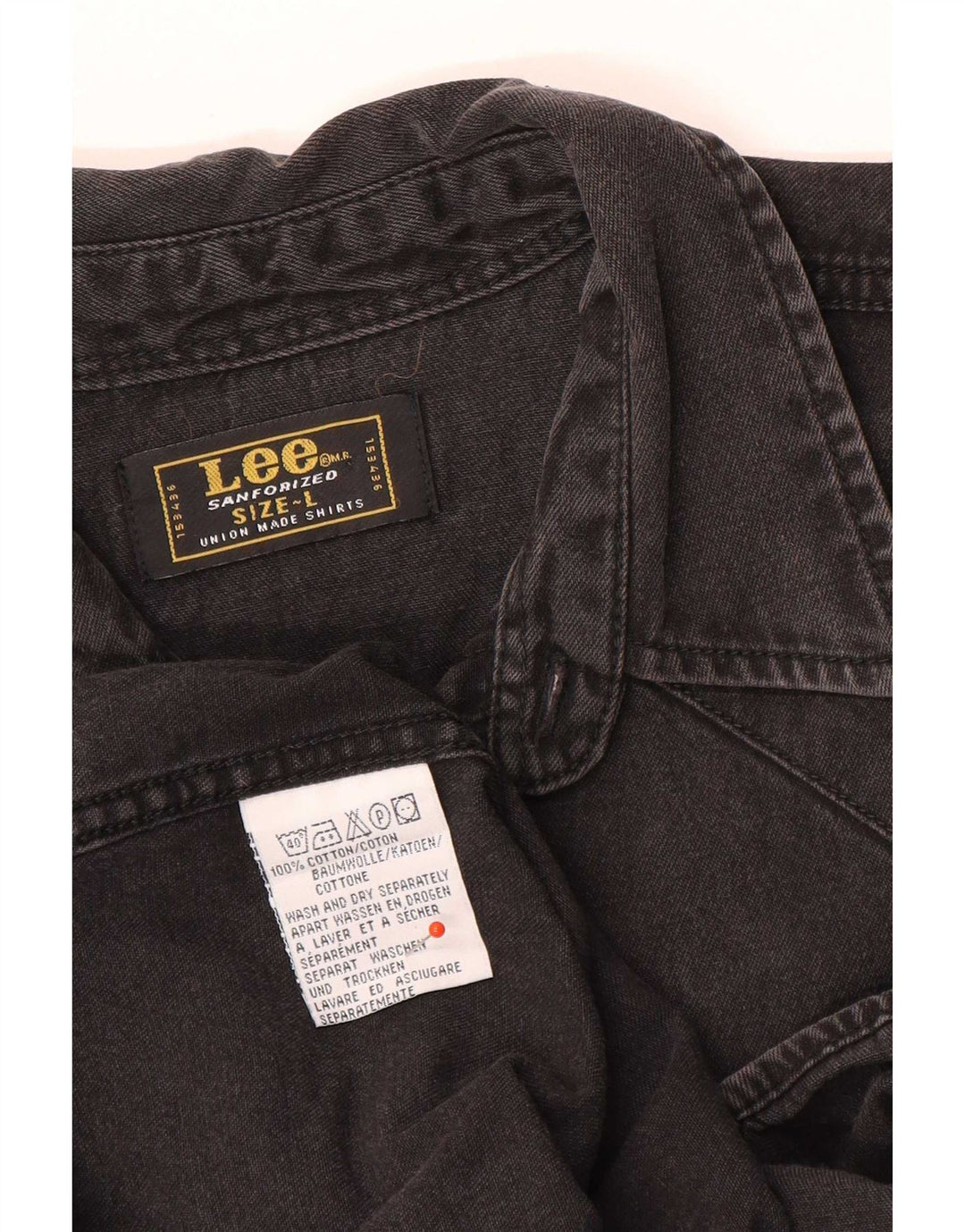Camisa jeans masculina Lee grande algodão preto