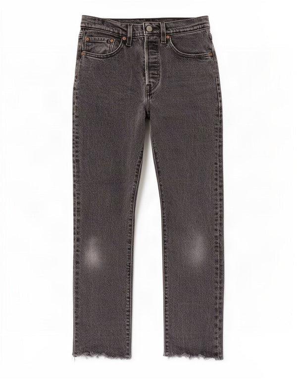 Calça jeans feminina Levi's 501 Straight W26 L28 cinza