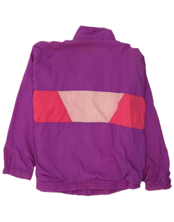 Jaqueta superior de agasalho masculino ativo 2XL poliéster colorblock roxo