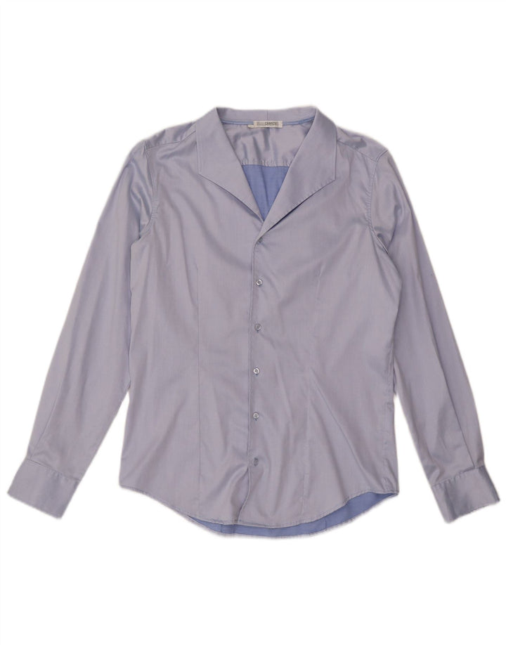 Camisa feminina NARACAMICIE UK 16 grande algodão azul